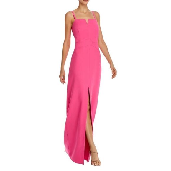 Laundry by Shelli Segal Pink Luxe Crepe Gown Size 8 NWT $198 - Picture 1 of 8